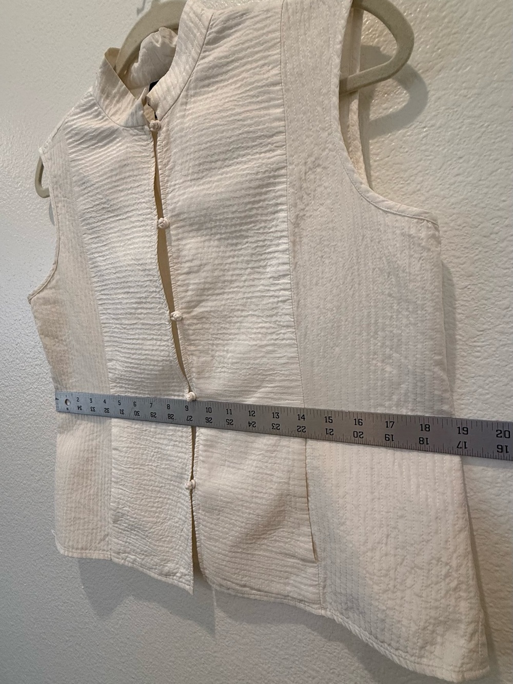 Eileen Fisher vintage top vest 100% silk ivory bone Small preloved natural fiber - Picture 10 of 11